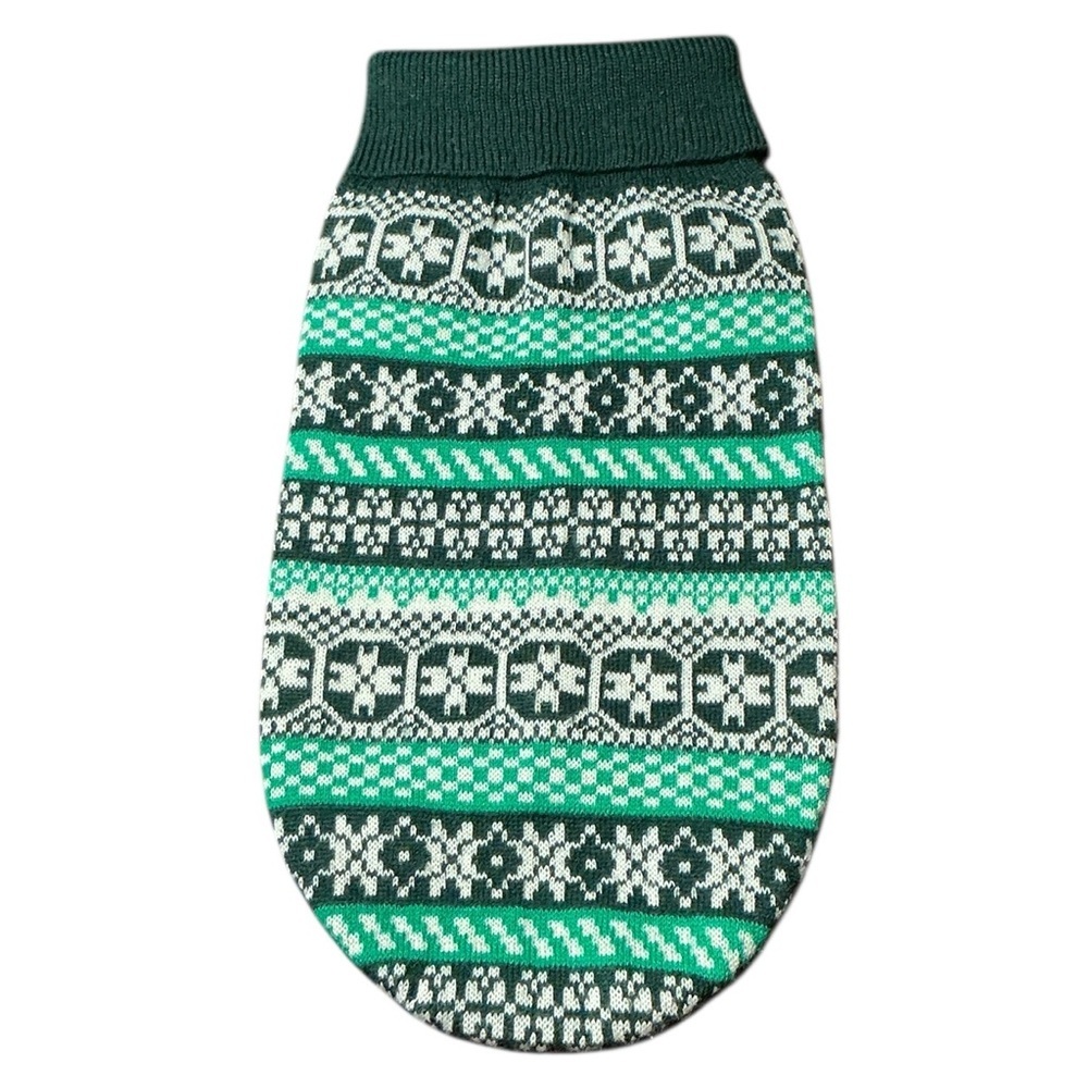 Intarsia Knit Green Cozy Dog Sweater - Picture 3 of 7